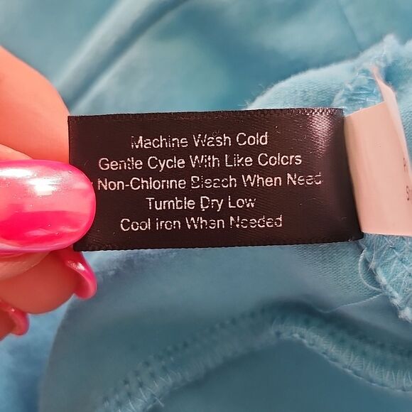 Boston Proper Strapless Tube Top Halter Top, Teal Turquoise Blue, S - Picture 7 of 8